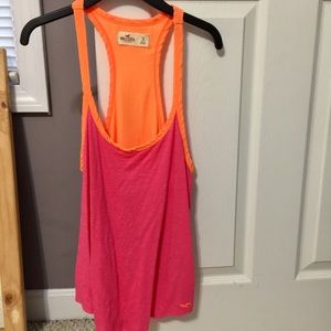 Hollister Bright Pink/Orange Tank Top
